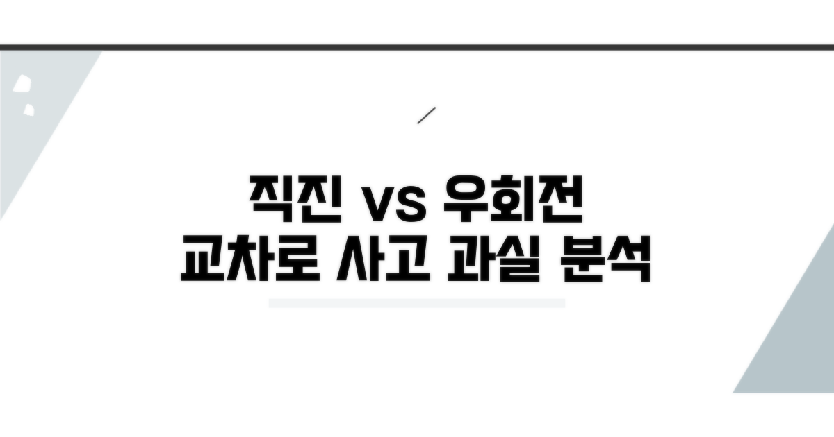 교차로 사고, 직진 우회전 과실 따져봐요