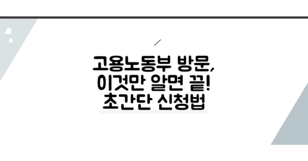 고용노동부 방문 신청 절차