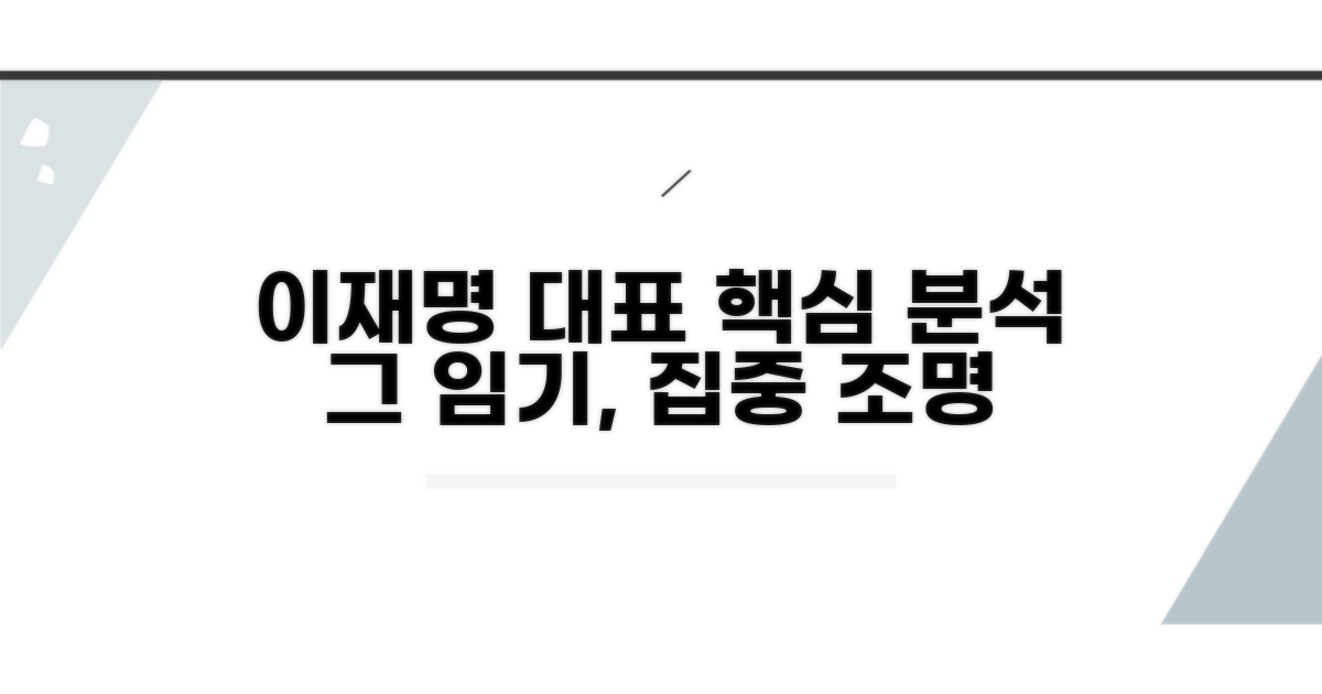 이재명 대표 임기, 핵심 분석