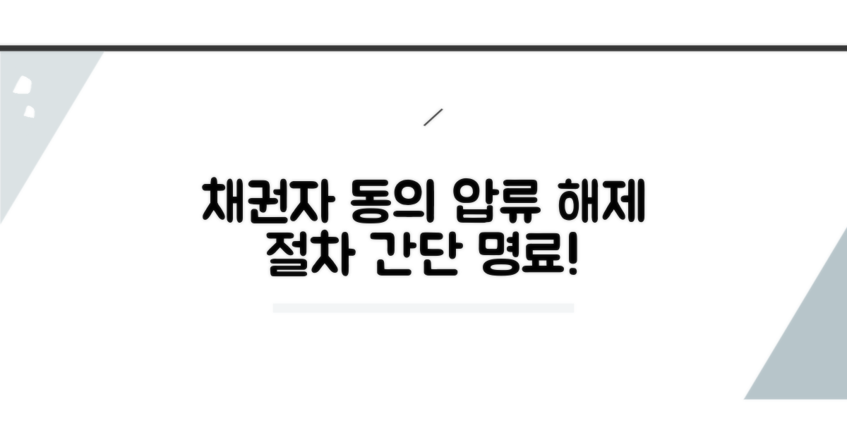 채권자 동의 압류 해제 절차