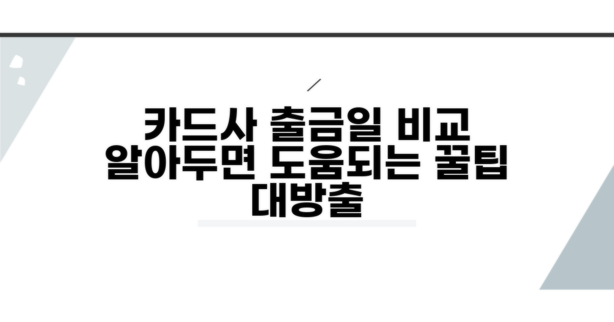 카드사별 출금일 비교 분석
