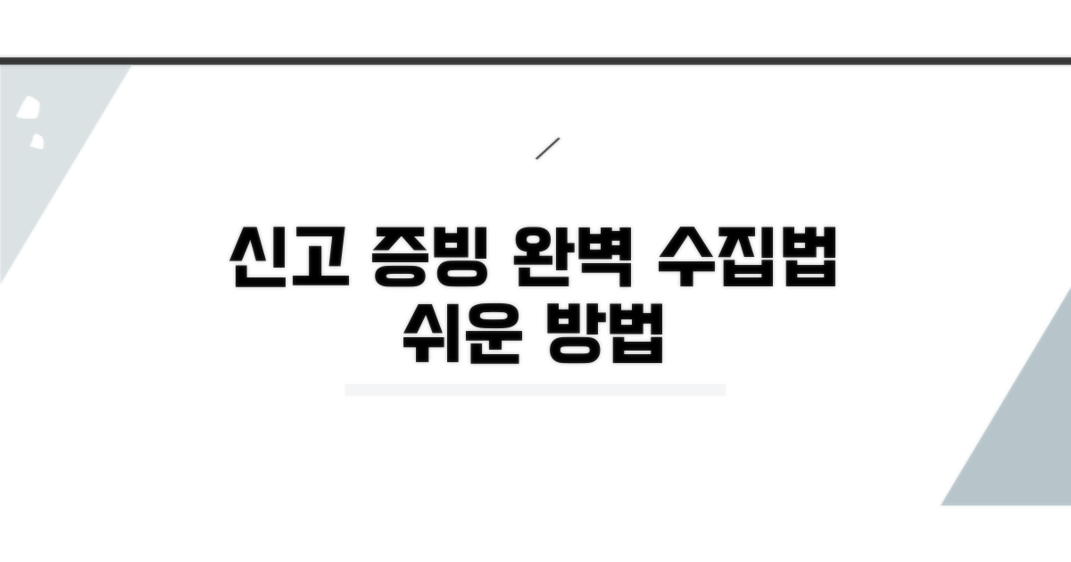 신고 증빙 수집 방법