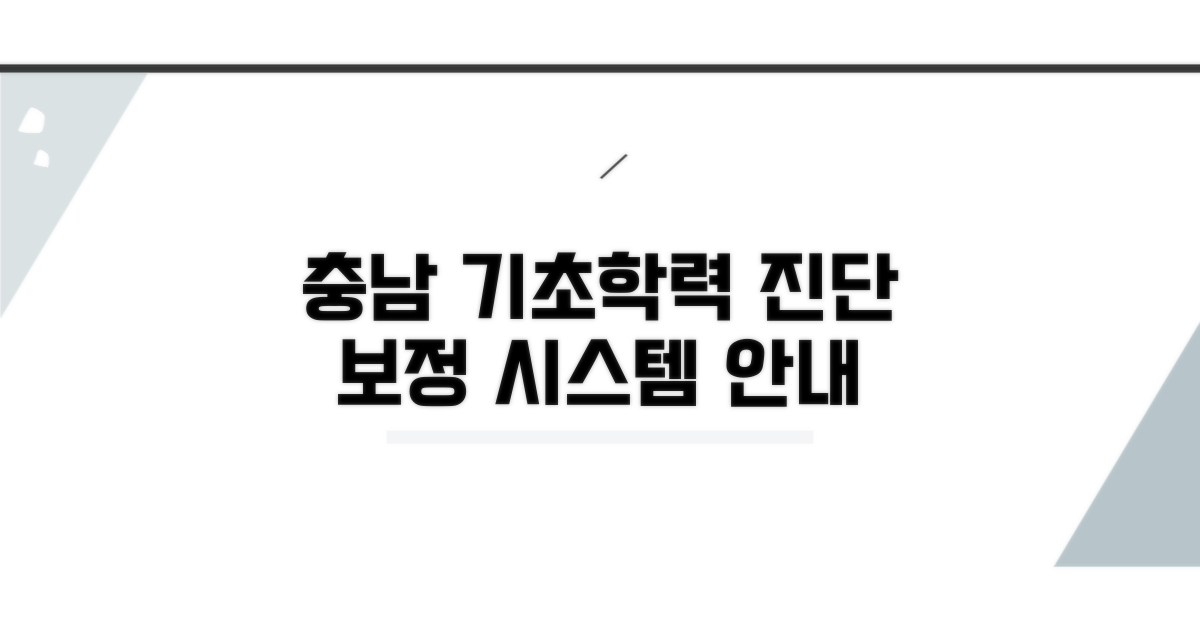 충남 기초학력 진단보정시스템 안내