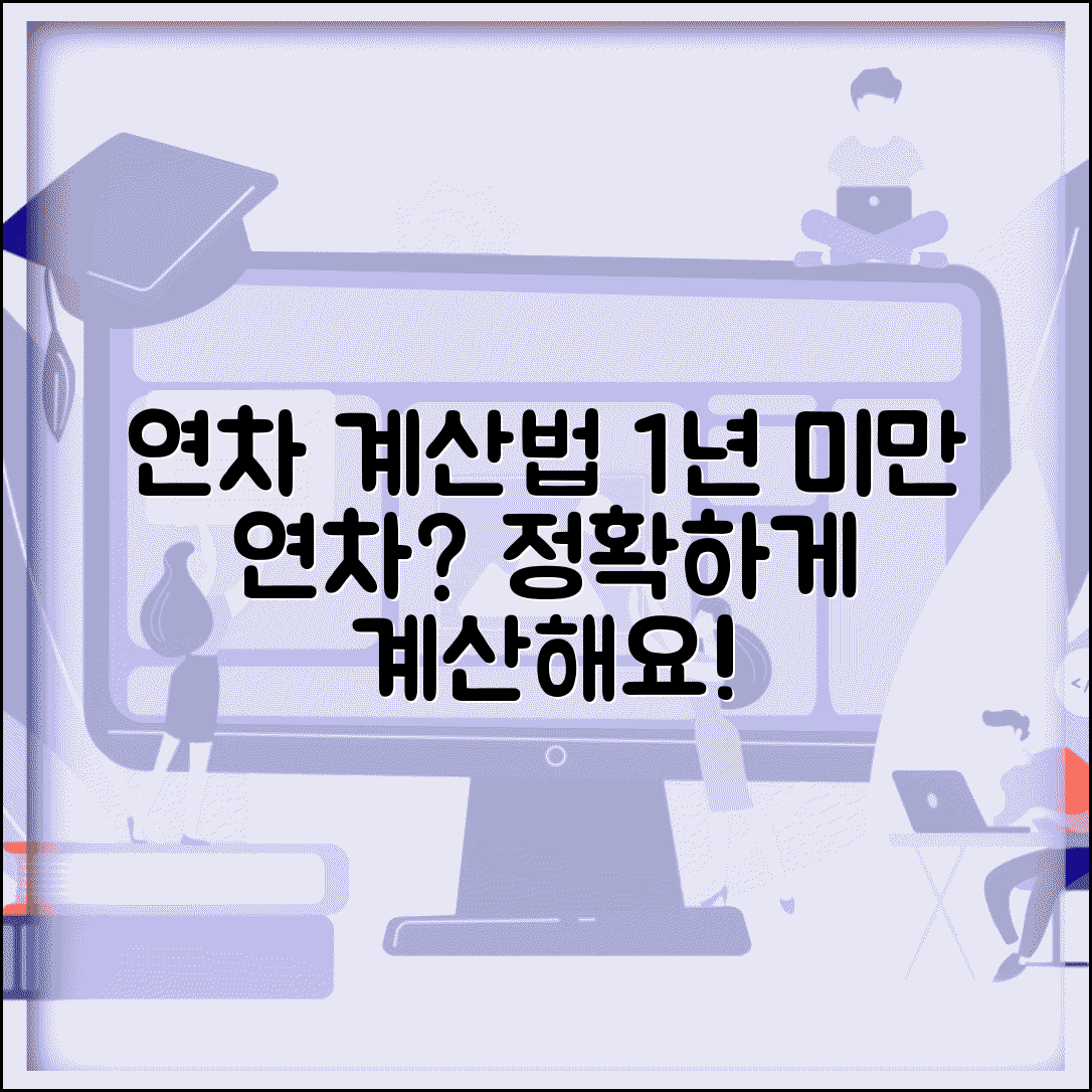 연차 계산법 | 연차 개수 계산기 | 1년미만 근로자 연차 산정