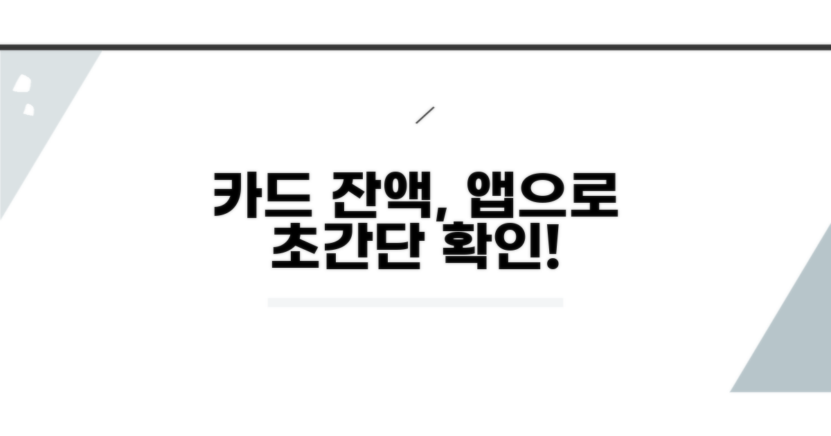 카드 앱으로 간편하게 잔액 확인하기
