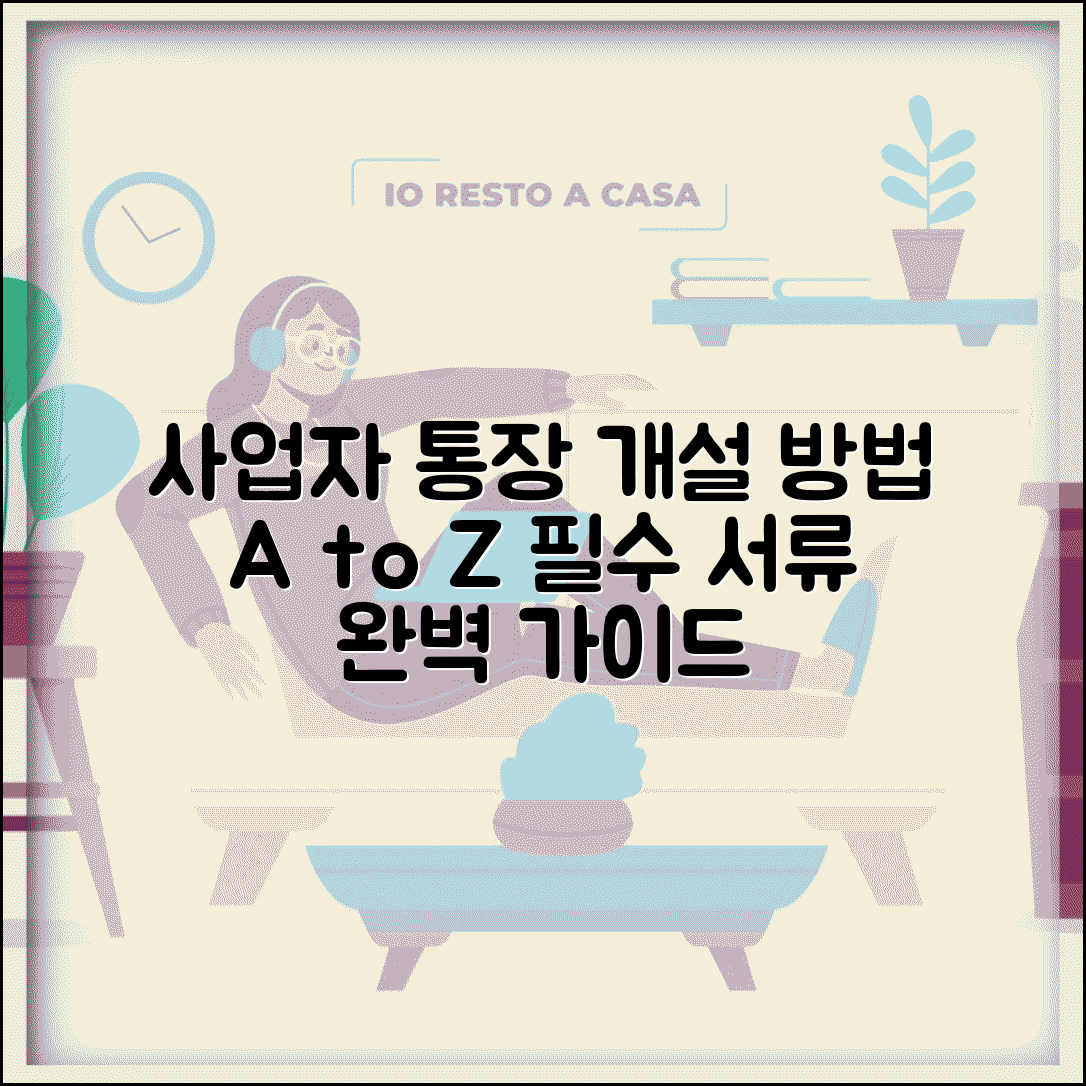 사업자통장 개설 방법 절차 서류 | 사업자통장 개설 완벽 가이드