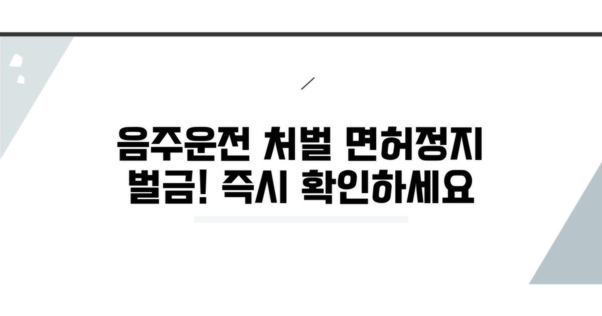 음주운전 처벌: 면허정지와 벌금 동시 부과