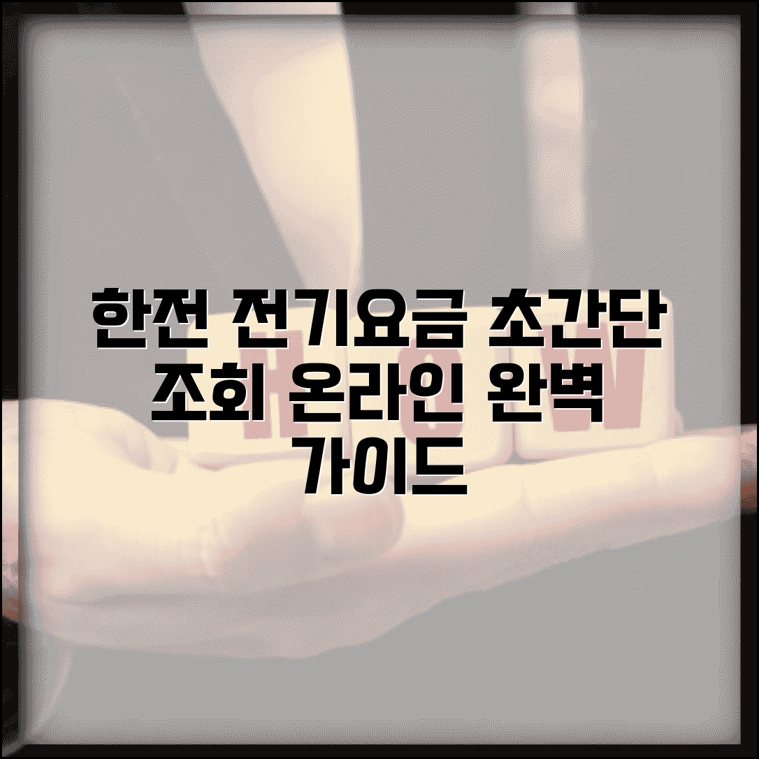 한전 전기요금 조회 방법 온라인 완벽 가이드