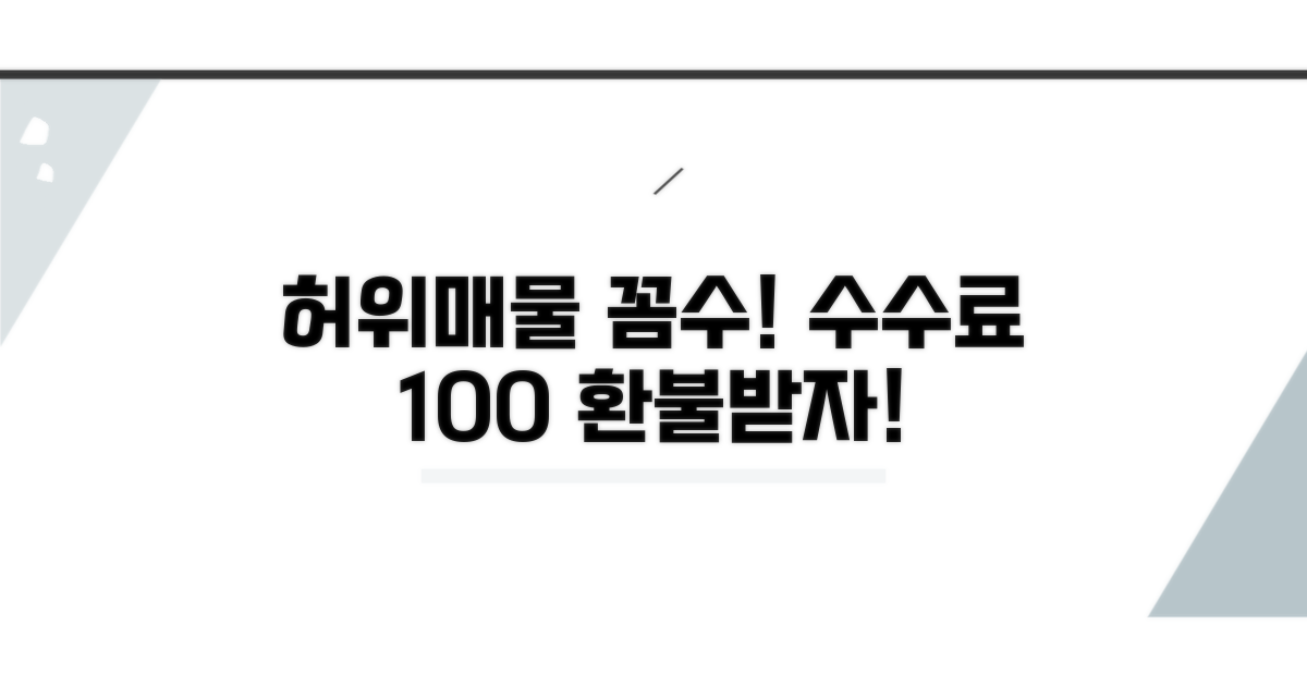 허위매물 피해, 중개수수료 돌려받는 법