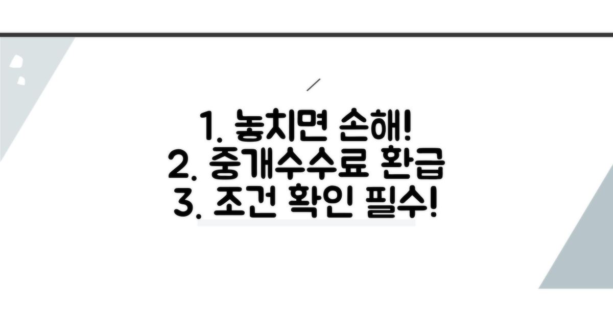중개수수료 환급, 꼭 알아야 할 조건