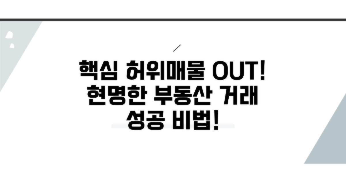 현명한 부동산 거래, 허위매물 예방법