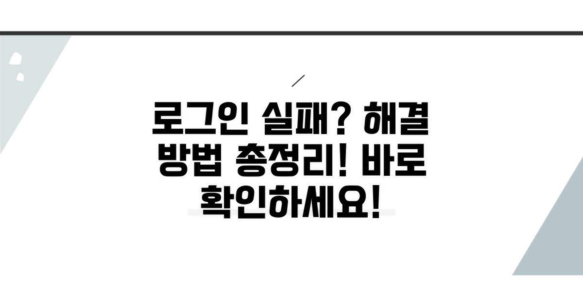 로그인 오류 시 대처 방법