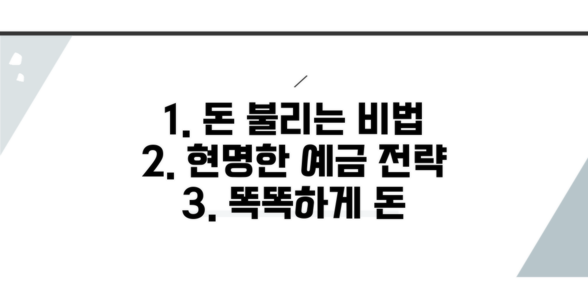 현명한 예금 활용 전략
