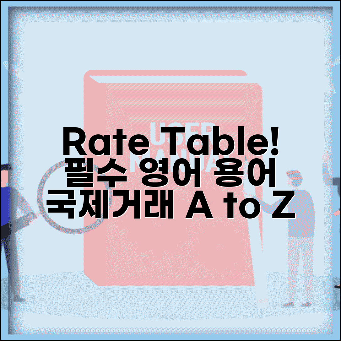 요율표 영어로 Rate Table 국제거래 필수 용어