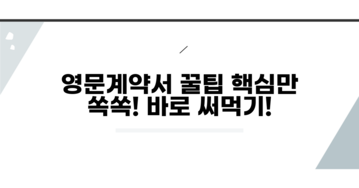 영문 계약서 활용 꿀팁
