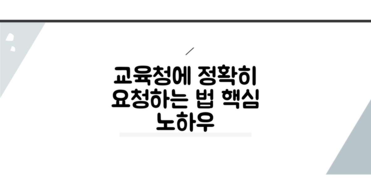 교육청에 정확히 요청하기