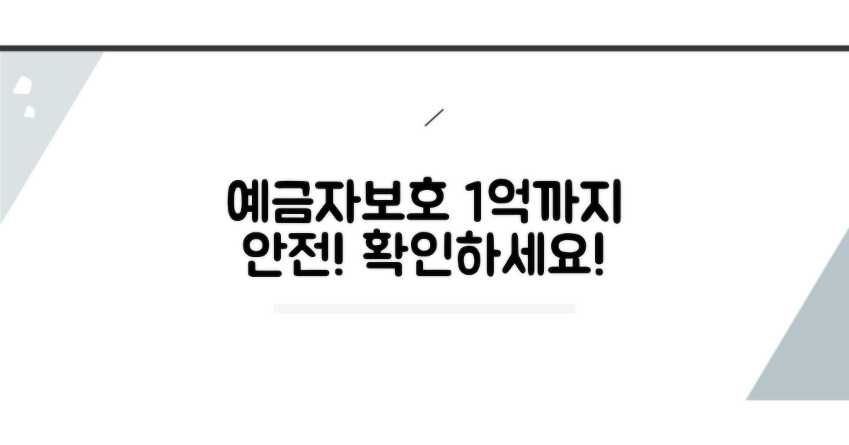 예금자보호제도 보상 한도 확인