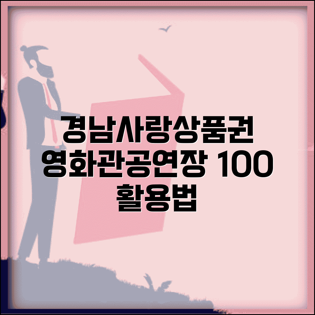 경남사랑 상품권 문화시설 사용법 영화관 공연장 총정리