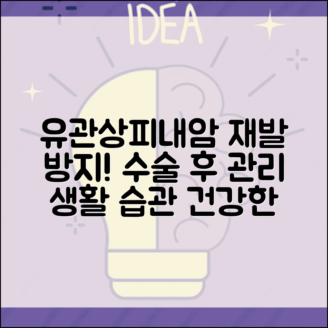 유관 상피내암 재발 방지 수술 후 검진 생활습관