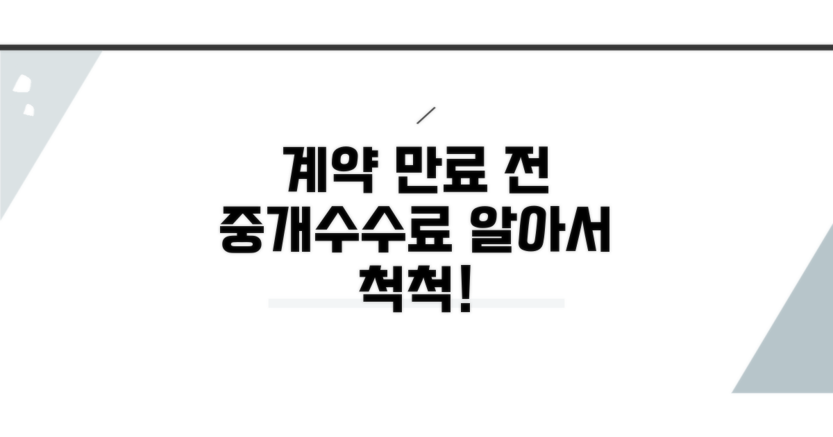 계약 만료 전 중개수수료 처리 방법