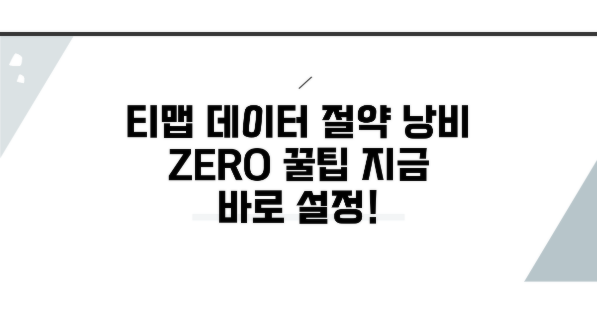 데이터 낭비 막는 티맵 설정