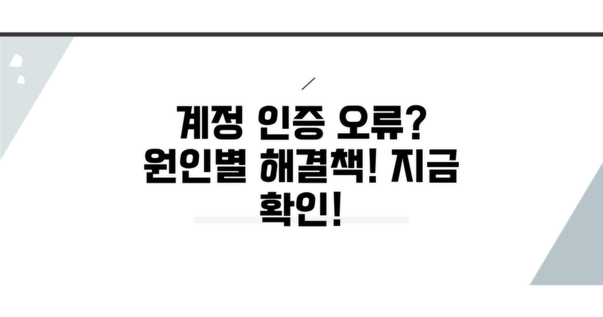계정 인증 오류 원인별 분석