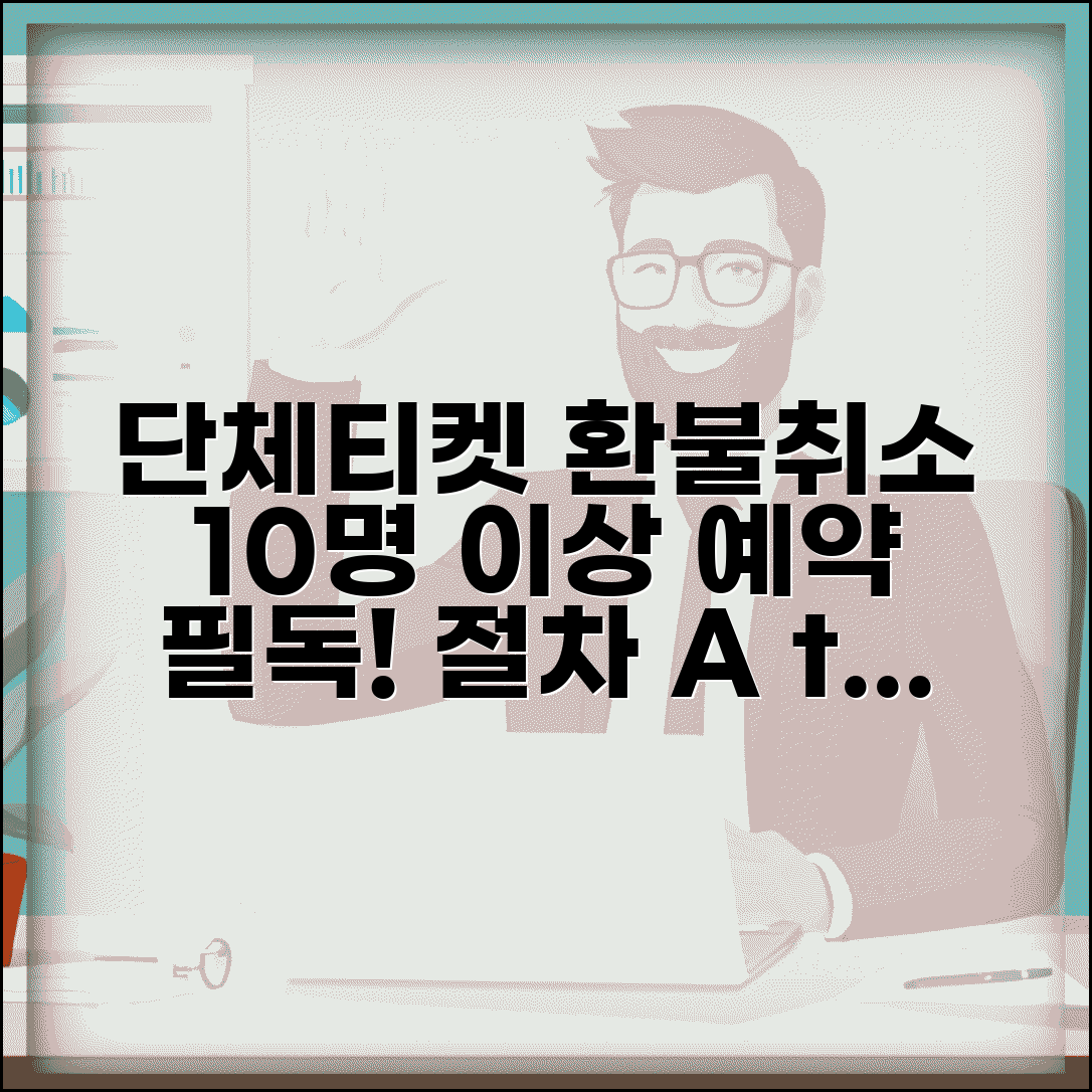 단체티켓 환불 절차와 10인 이상 예약 취소 규정
