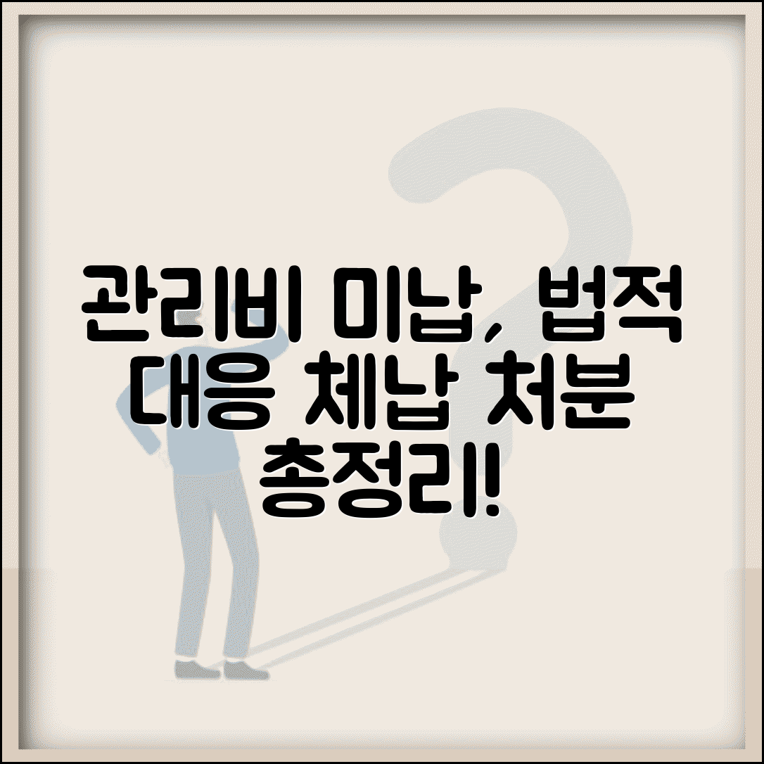 관리비 미납세대 법적 대응 절차와 체납 처분 방법