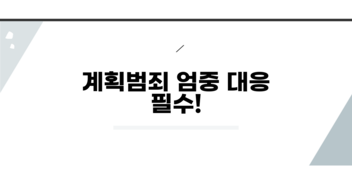 계획적 범죄, 엄중한 대응 필요