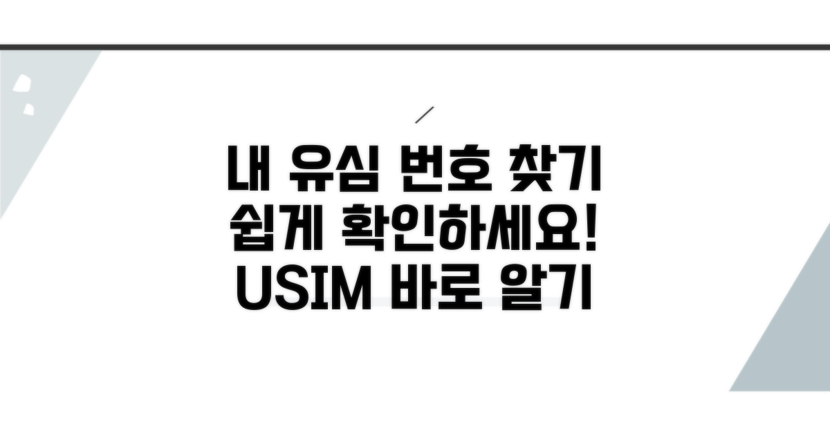 내 유심 일련번호 확인하기