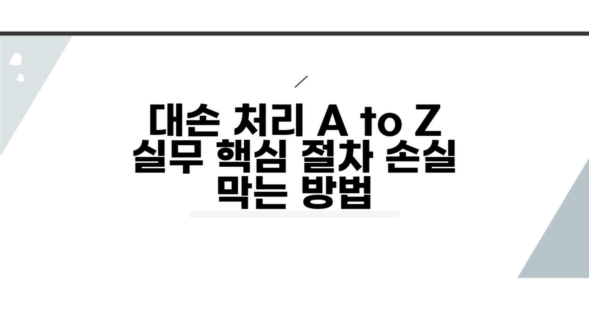 실무 적용: 대손 처리 절차 및 방법