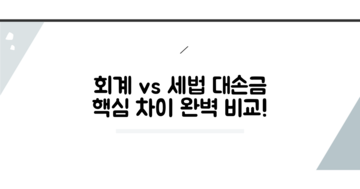 대손금 회계와 세법 비교: 핵심 차이
