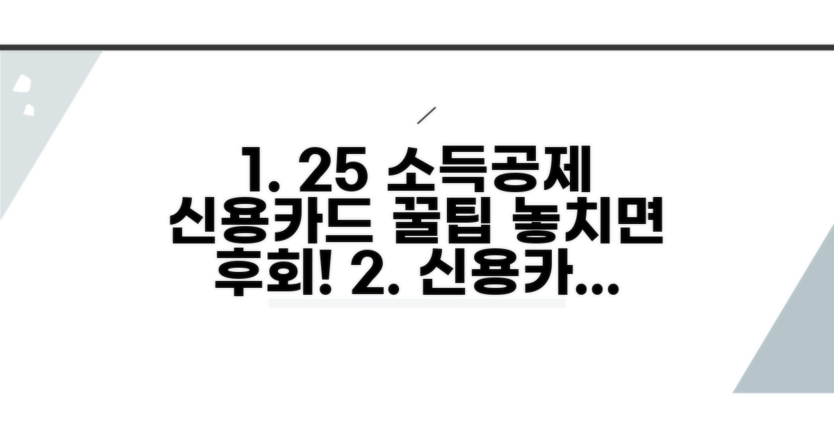 신용카드 25% 소득공제 핵심 요약