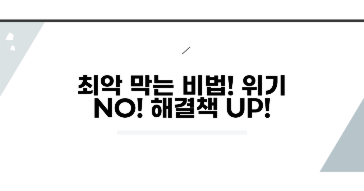 최악의 상황 막는 방법