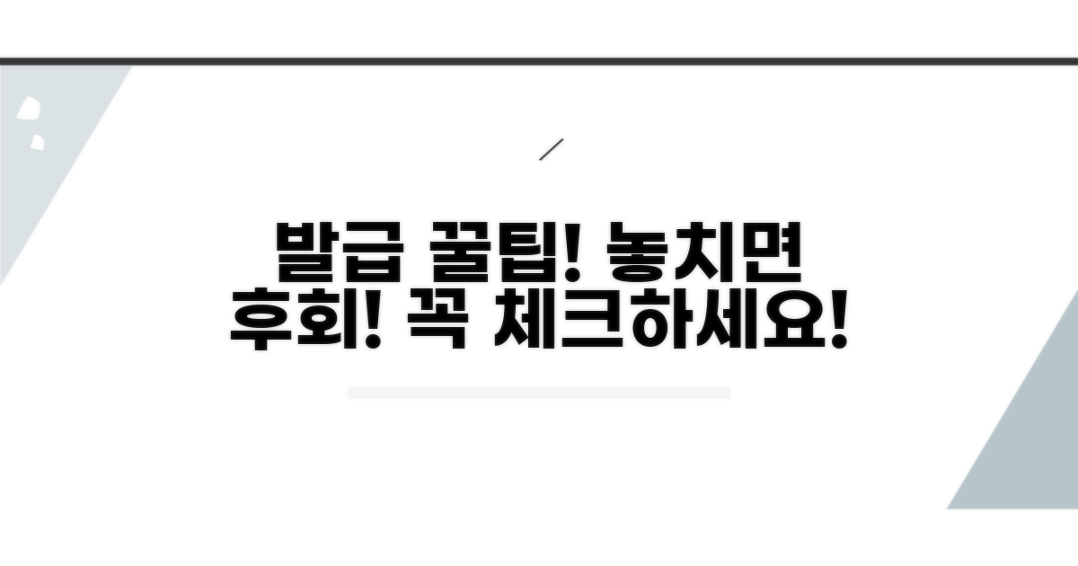 발급 시 주의할 점 꼼꼼 체크