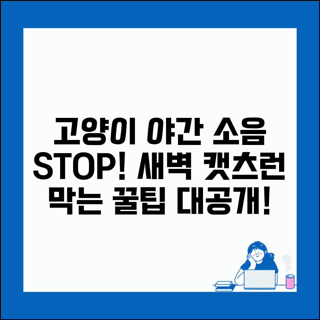 고양이 새벽 뛰어다님 막는 야간활동 소음 줄이는 방법