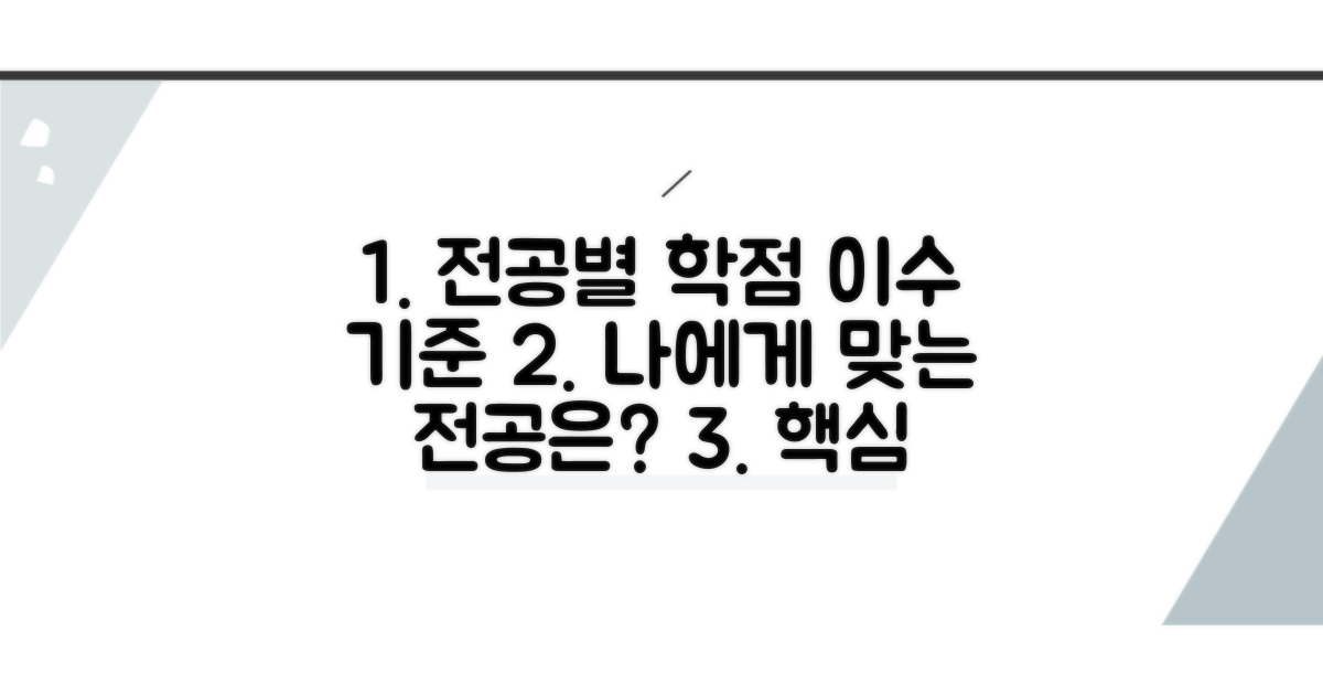 전공별 학점 이수 기준 비교