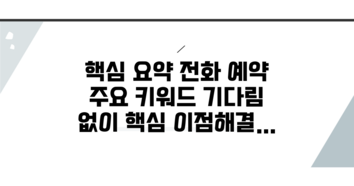 전화 예약, 기다림 없이 성공하는 법
