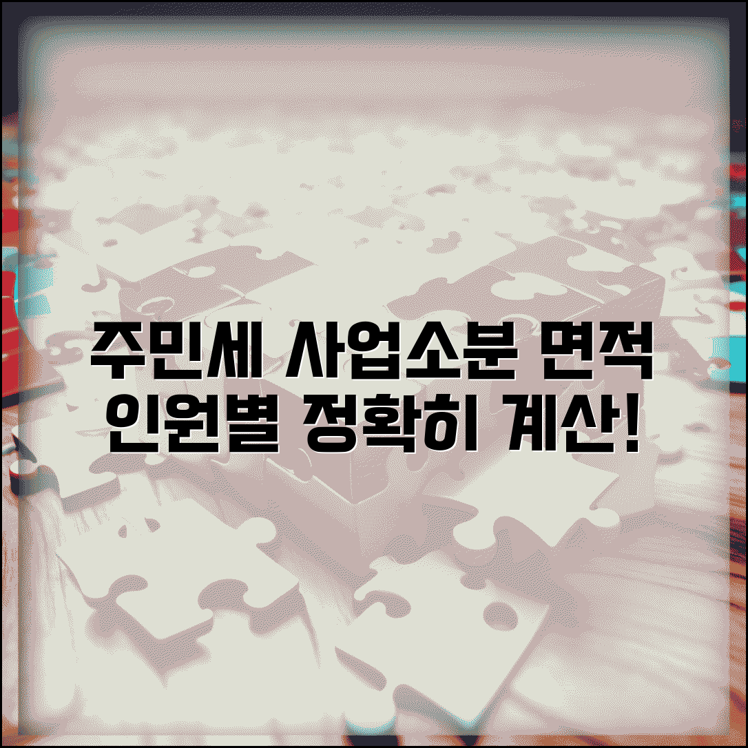 주민세 사업소분 부과기준 면적 종업원 수별 계산
