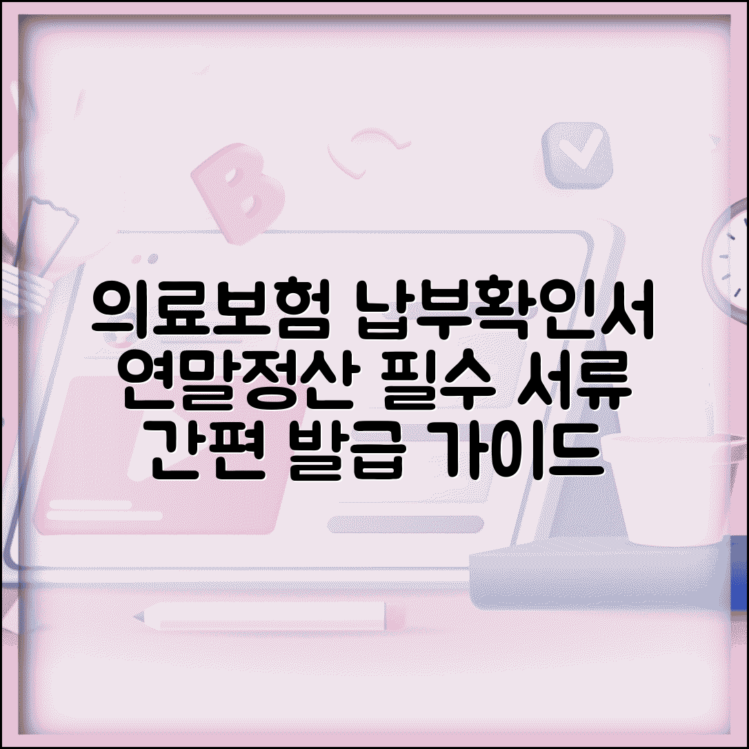 의료보험 납부확인서 발급 가이드 연말정산 서류