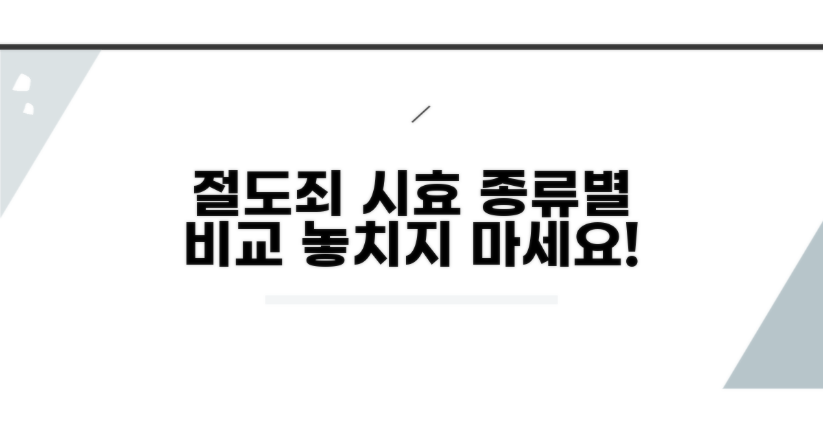절도죄 종류별 공소시효 비교