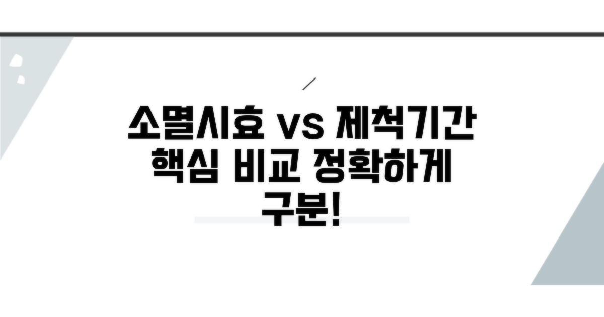 소멸시효 vs 제척기간 핵심 비교