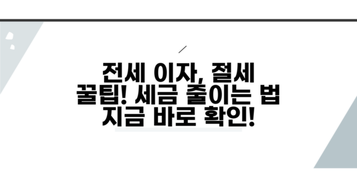 전세 이자소득, 절세 방법은?