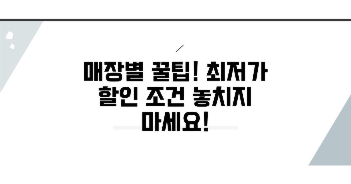 매장별 할인 조건 비교 분석