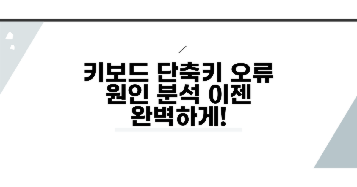 키보드 단축키 오류 원인 분석