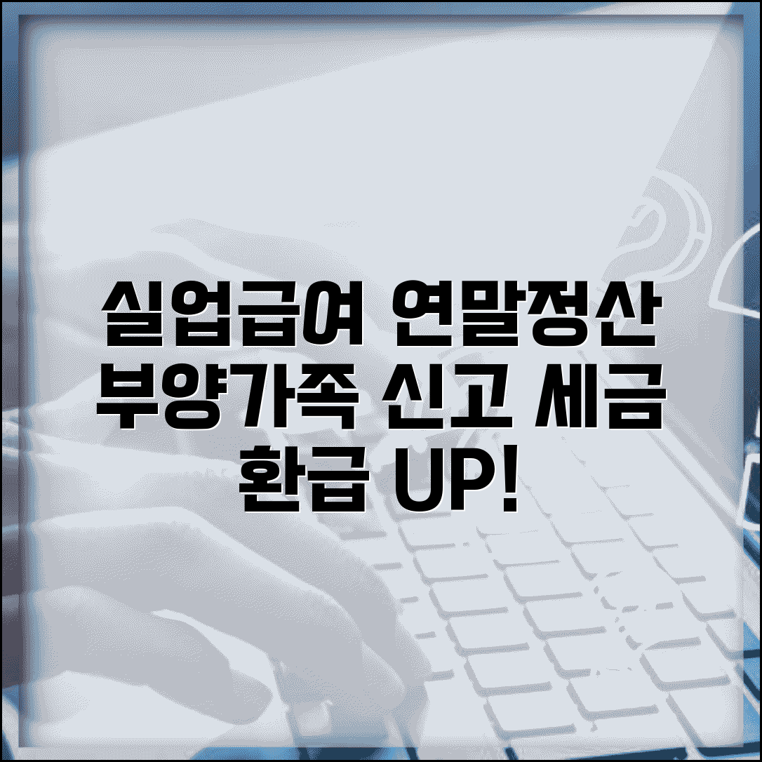 실업급여 연말정산 부양가족 신고 세금 환급 방법