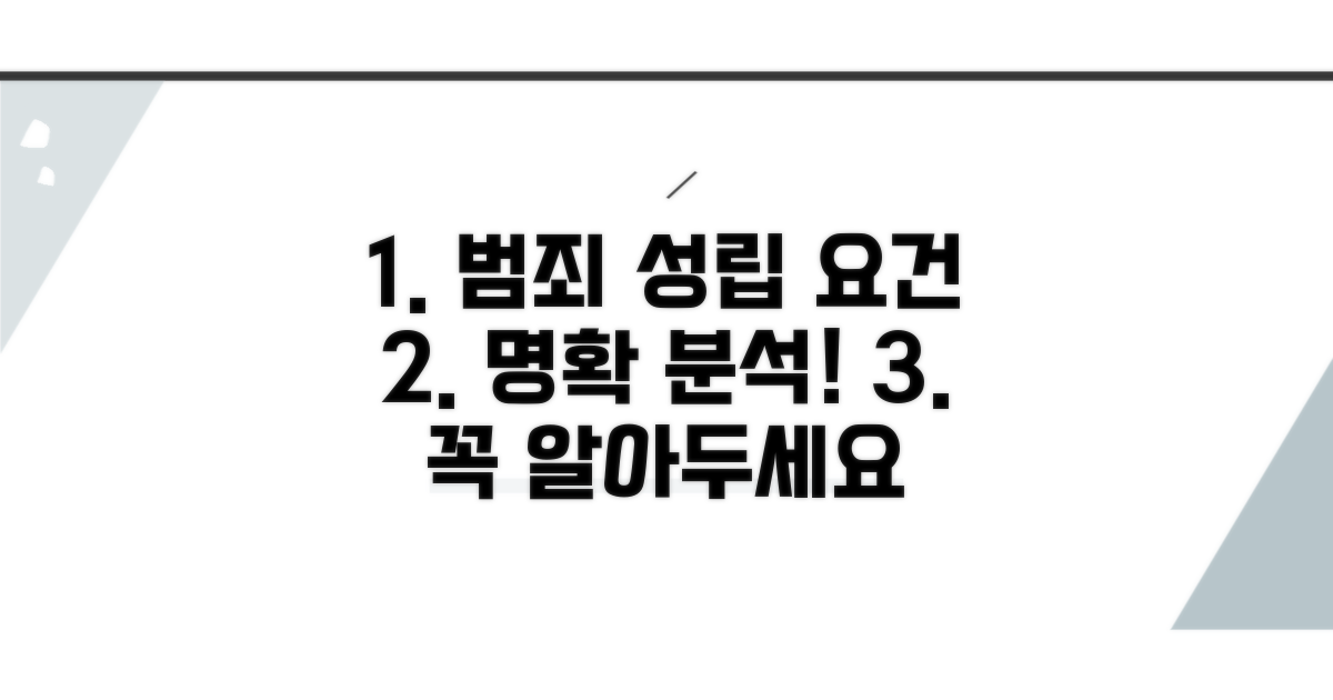 죄가 되는 행위와 핵심 조건 분석