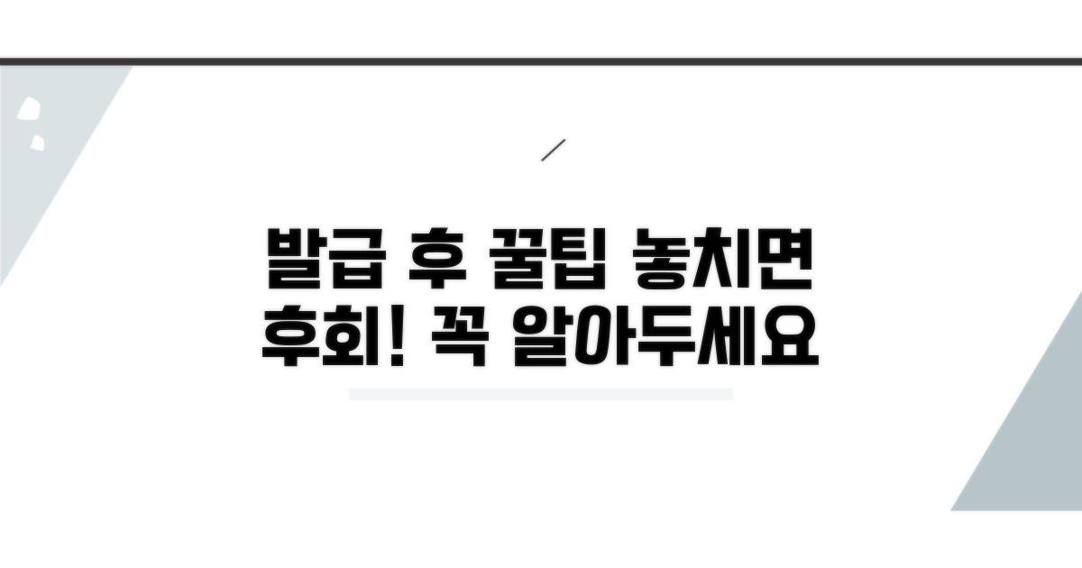 발급 후 활용 팁과 주의사항