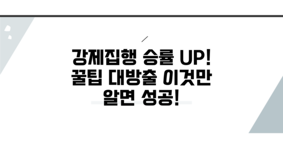 강제집행 성공률 높이는 꿀팁