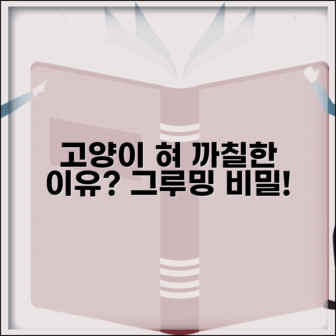 고양이 혀 까칠한 이유와 그루밍 신체구조 총정리